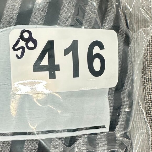 NEW! West Loop Striped Dress Black & Gray Medium Long Sleeve Stretch Rayon & Spa - Picture 11 of 11